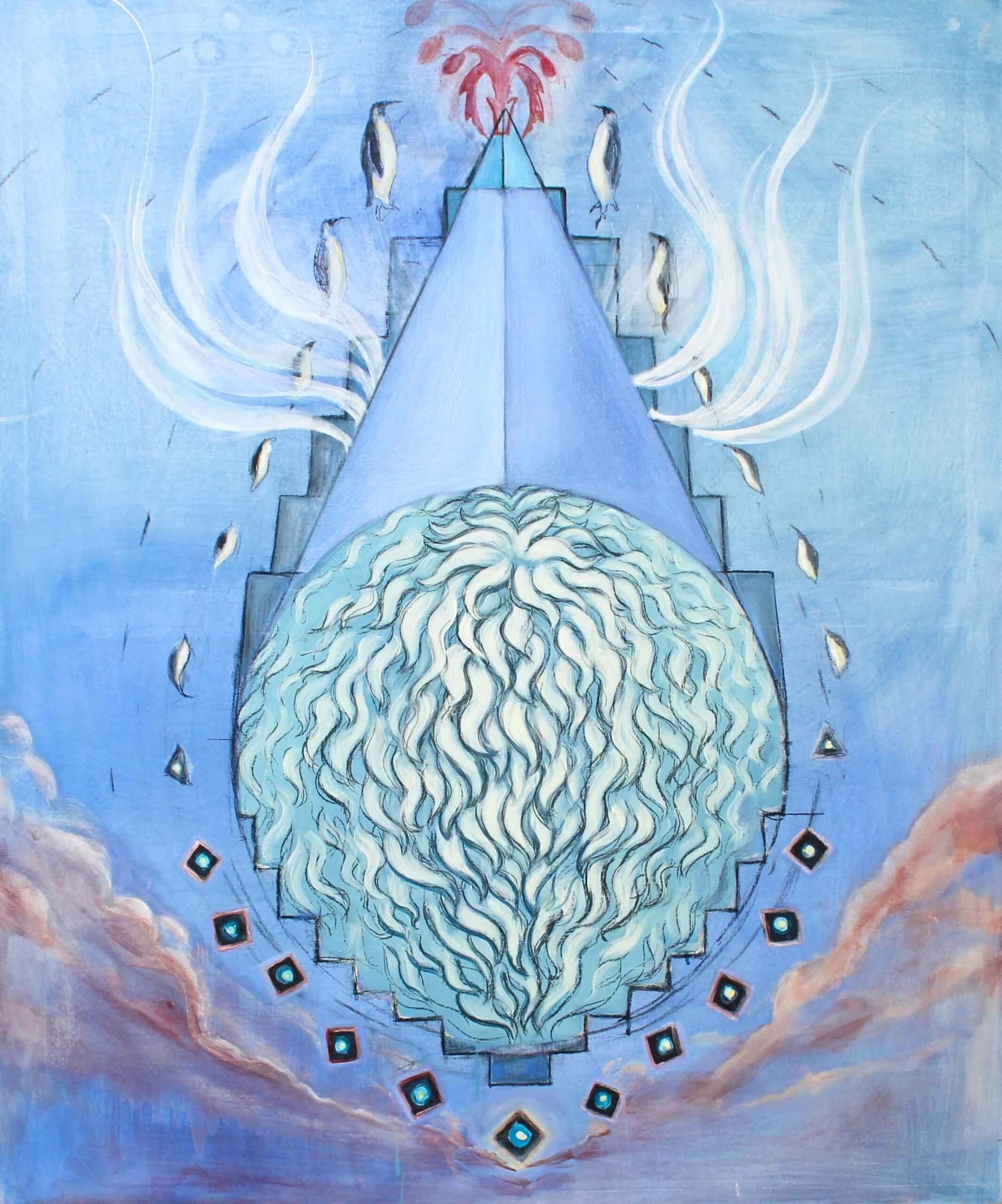 Kingdom I 2014 120 x 100 cm Eitempera und Ölfarbe auf Leinwand by Heidi Baudrich