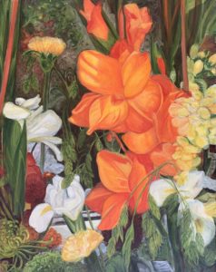 Lilien, 80x60 cm, 2019, Öl auf Leinwand Tatjana Meier