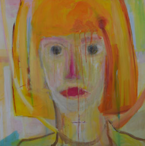Nicht weinen 2007, Acryl auf Leinwand, 60 x 60 cm, by Miriam Jordan Leipzig