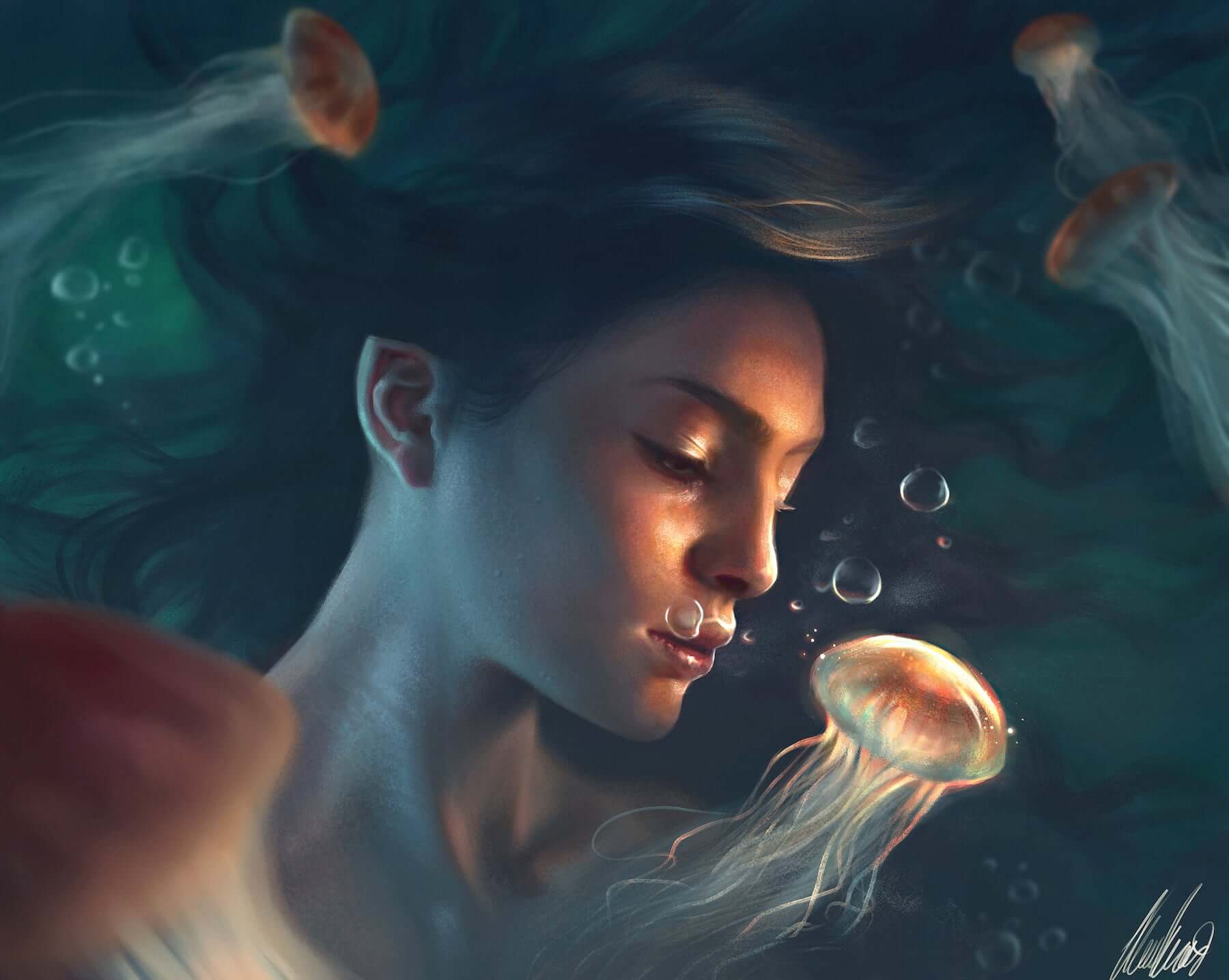Mermaid and Jellyfish 2021 Carina Klinkhammer