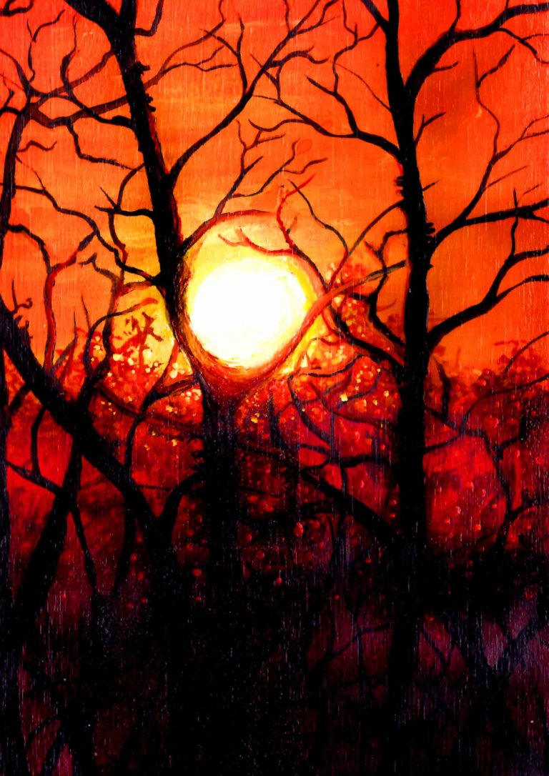 Warmer Sonnenuntergang, 2018, Digitaldruck, Dina4, 12 €