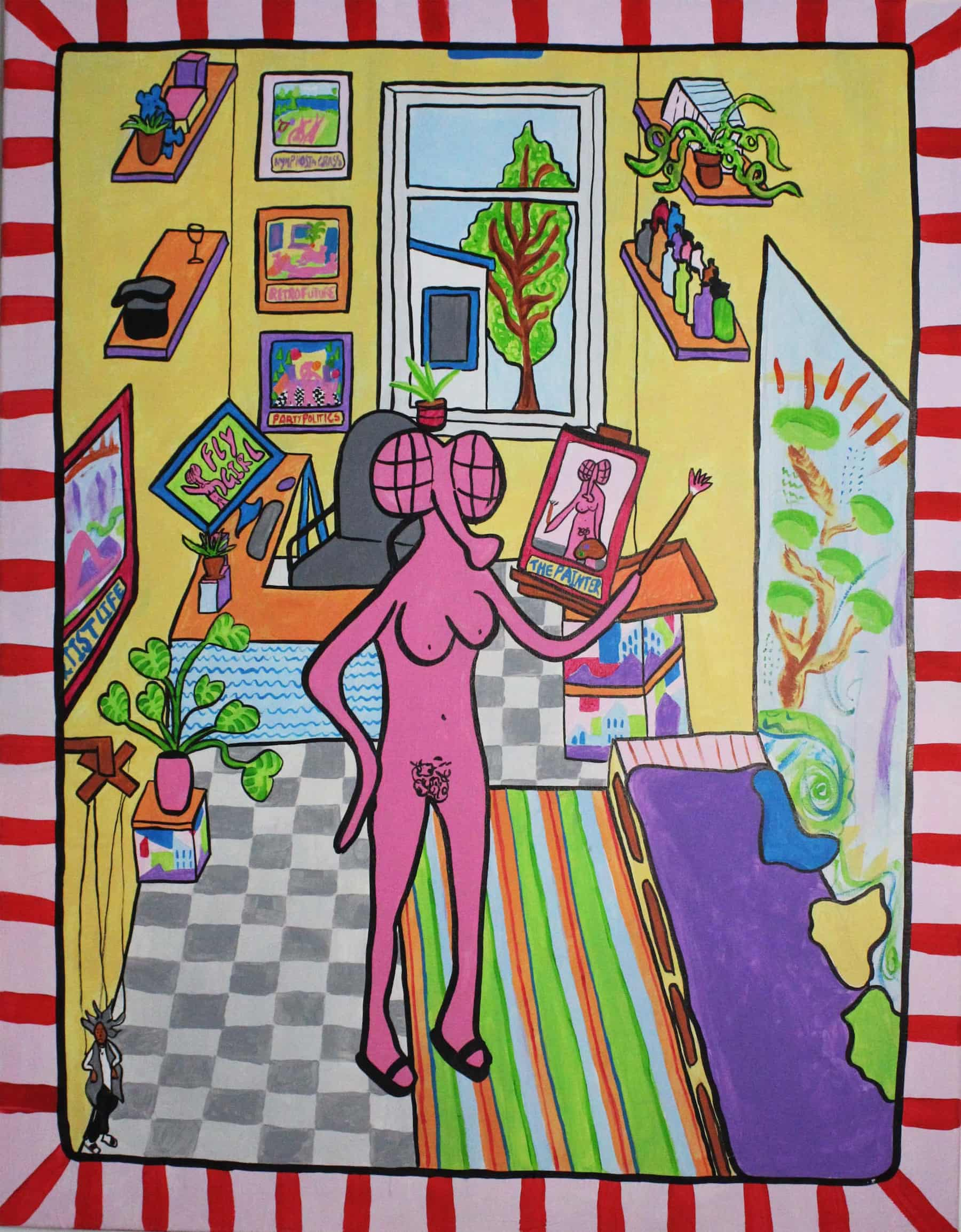 The painter, Acryl auf Leinwand, 80 x 100 cm 2021 Picarell